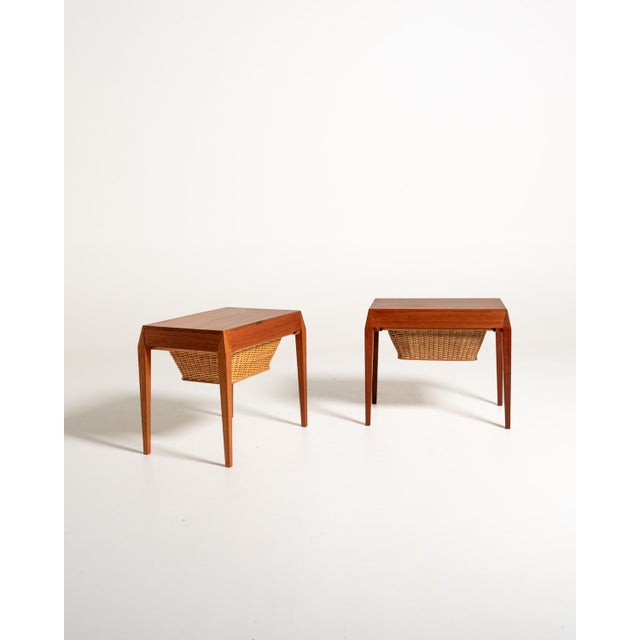 Severin Hansen Model 35 Bedside Tables by Severin Hansen for Haslev, 1960s, Set of 2 For Sale - Image 4 of 14