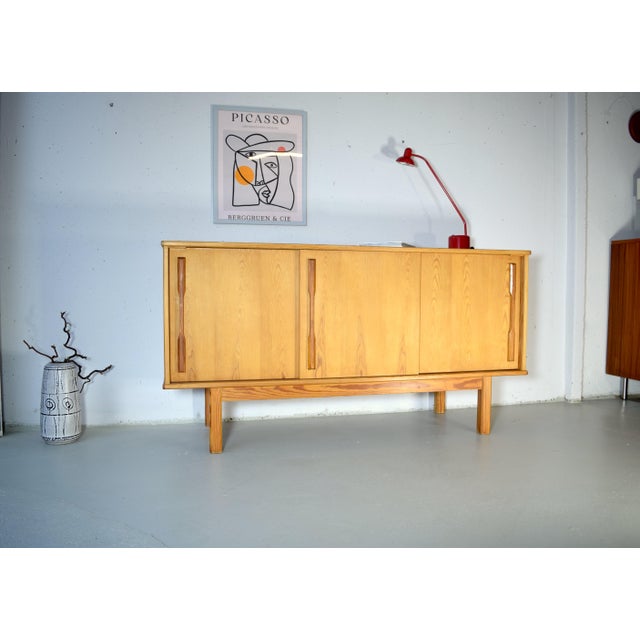 Vintage Danish Sideboard in Pine, 1970s For Sale - Image 9 of 11