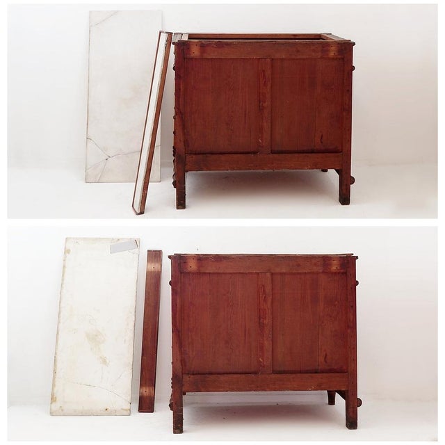 Dark Pine Faux Bamboo Chest of Drawers, Late 19th Century For Sale - Image 4 of 16