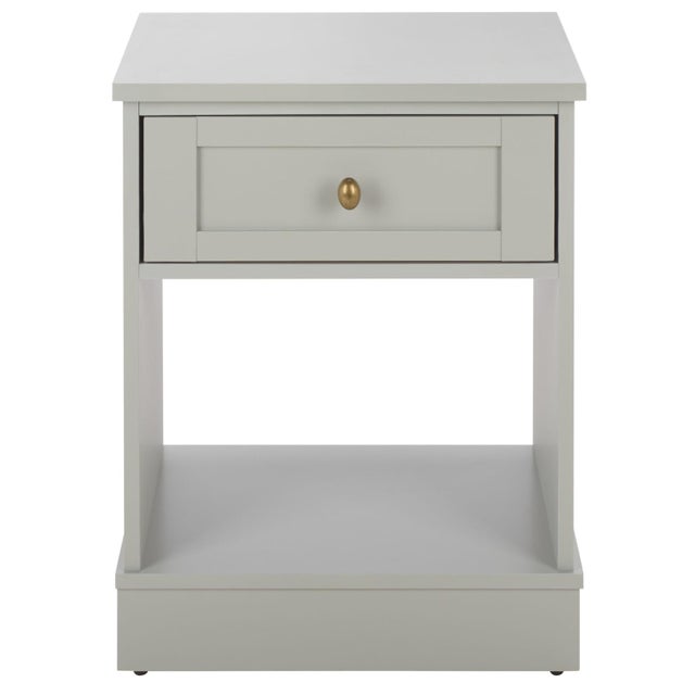 Shafa Side Table in Light Grey / Brass For Sale - Image 10 of 10
