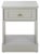 Shafa Side Table in Light Grey / Brass For Sale - Image 10 of 10