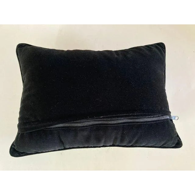 Contemporary Black & Off White I'd Rather Be in Paris Needlepoint Pillow For Sale - Image 4 of 5