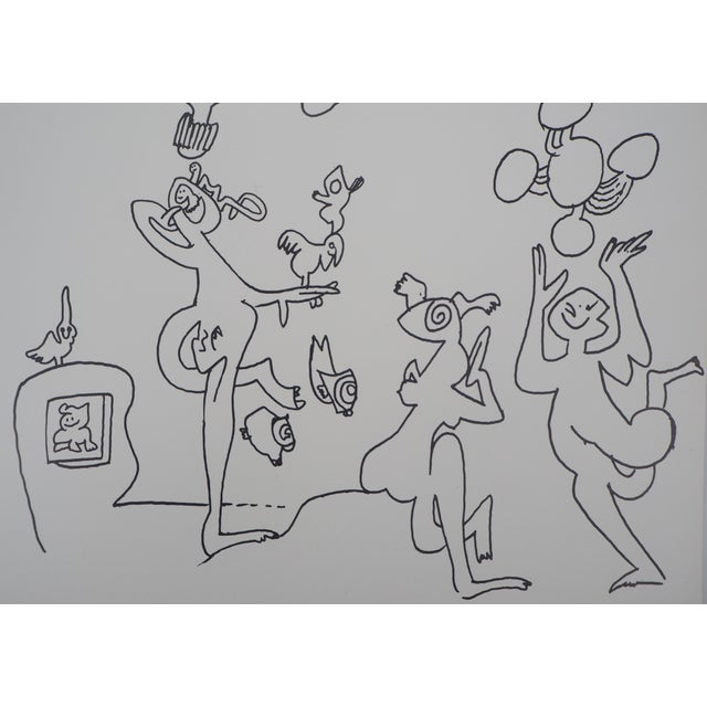 Roberto Matta, Joyful Characters, 1976, Original Lithograph For Sale - Image 5 of 6