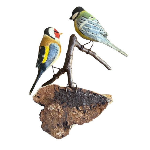 1930s Austrian Folk Art Carved Wood Birds #101, 1930s For Sale - Image 5 of 6
