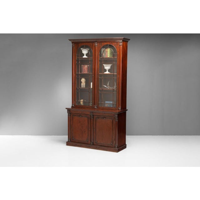 Large Mahogany Bookcase, 1830s For Sale - Image 4 of 17