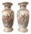 Large Pair Japanese Satsuma Ceramic Vases Kozan Meiji Period For Sale