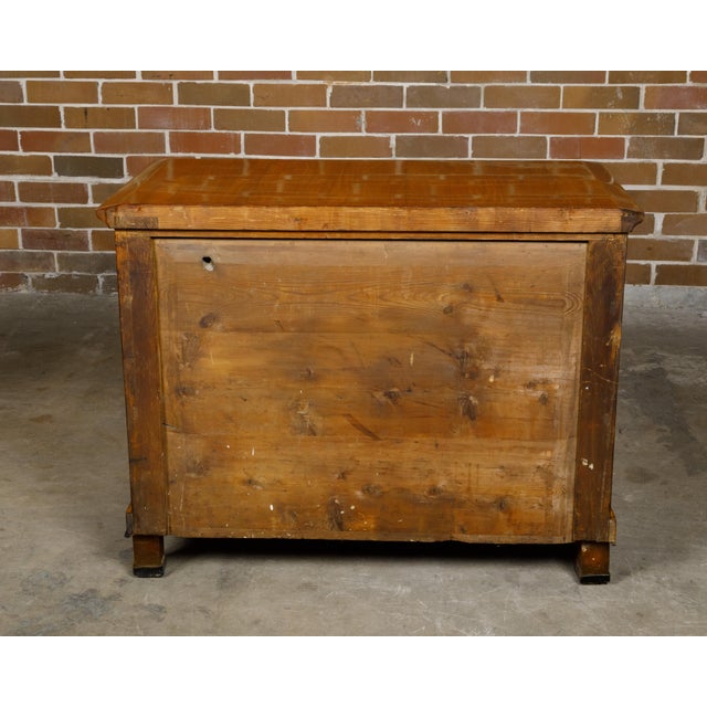 Wood Biedermeier Period 19th Century Walnut Butler's Chest with Drop Front Desk For Sale - Image 7 of 11