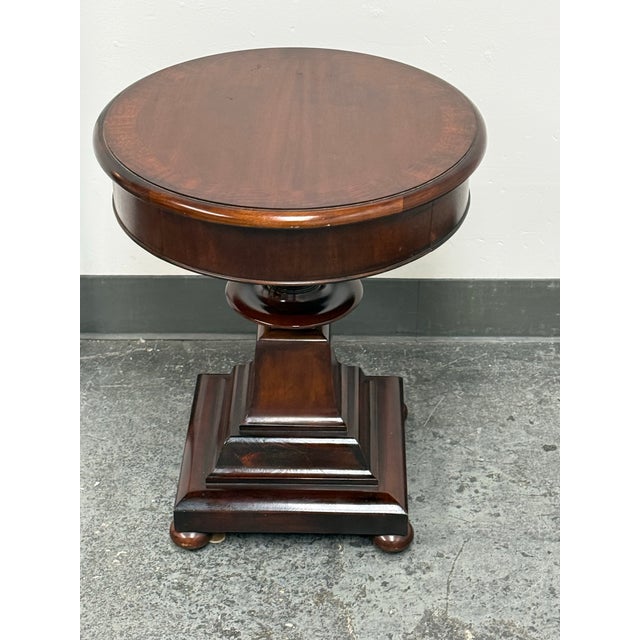 Traditional Ralph Lauren Home Anglesey Pedestal End Table For Sale - Image 3 of 12