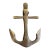 Late-20th Century Nautical Cast Brass Anchor Door Knocker For Sale