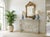 Vintage French Country Whitewashed Wrought Iron Console Table With Marble Top For Sale - Image 12 of 12