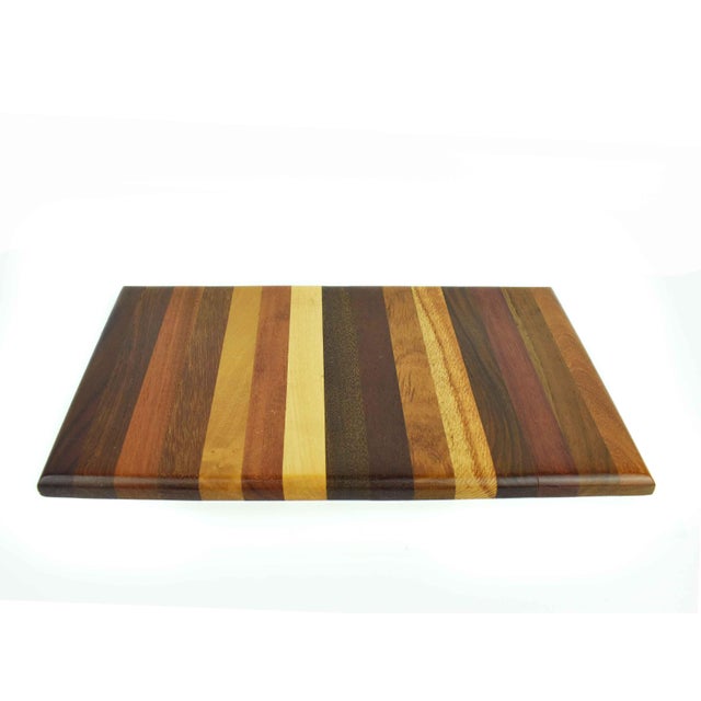 1994 Handmade Costa Rican Exotic Hardwood Sampler 14 Rare Woods Board Wall Art Signed For Sale - Image 4 of 12