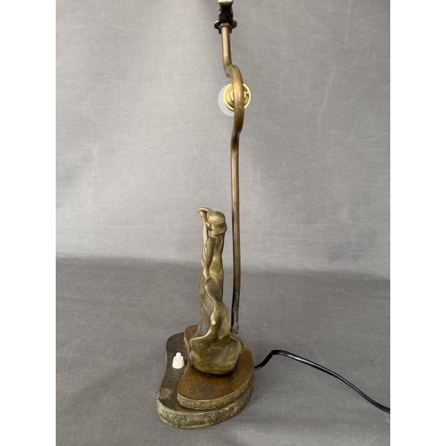 1920s Art Deco Bronze Table Lamp, 1925 For Sale - Image 5 of 7