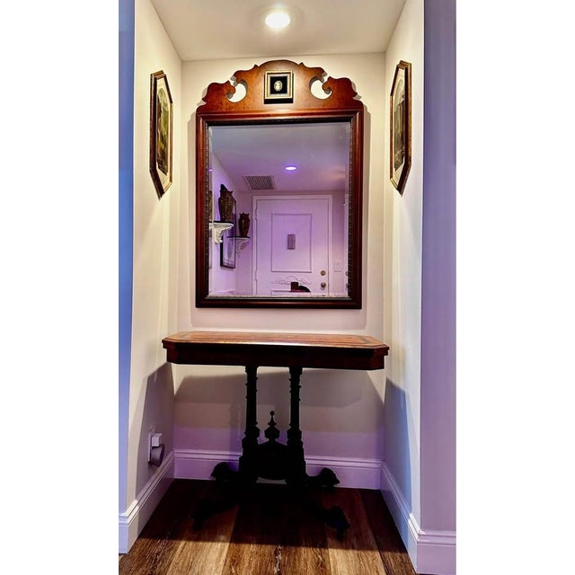 19thc English Regency Gambling Table/ Console/ Mahogany Inlaid on Briar For Sale - Image 18 of 18