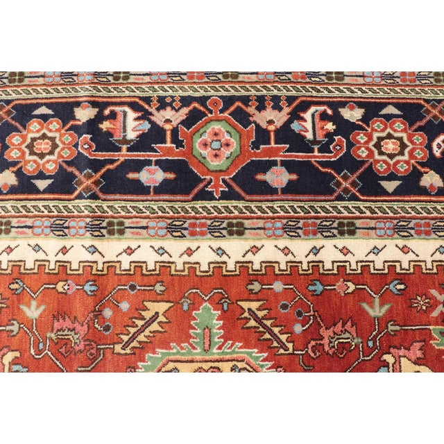 Very Large Serapi-Heriz Design Rug With Geometric Medallion 12'1 X 18'2 For Sale - Image 10 of 13
