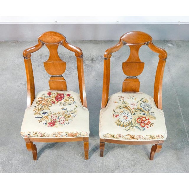 Empire Walnut Chairs, 1800s, Set of 2 For Sale - Image 5 of 18