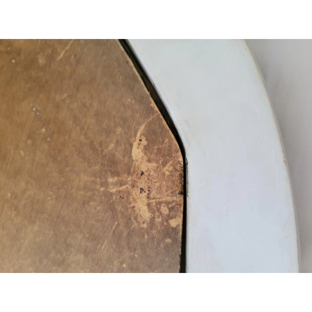 Vintage French Provincial Porcelain Mirror For Sale - Image 9 of 11