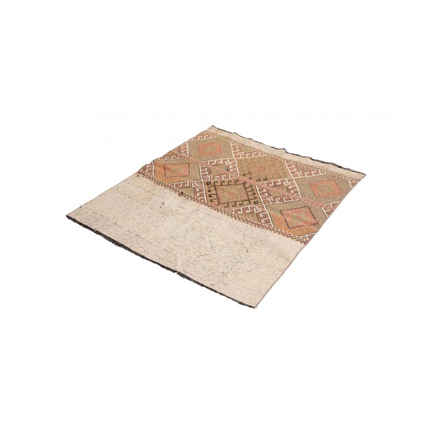 Handwoven vintage decorative kilim rug from Marash region of Turkey. Approximately 50-60 years old. In good condition....