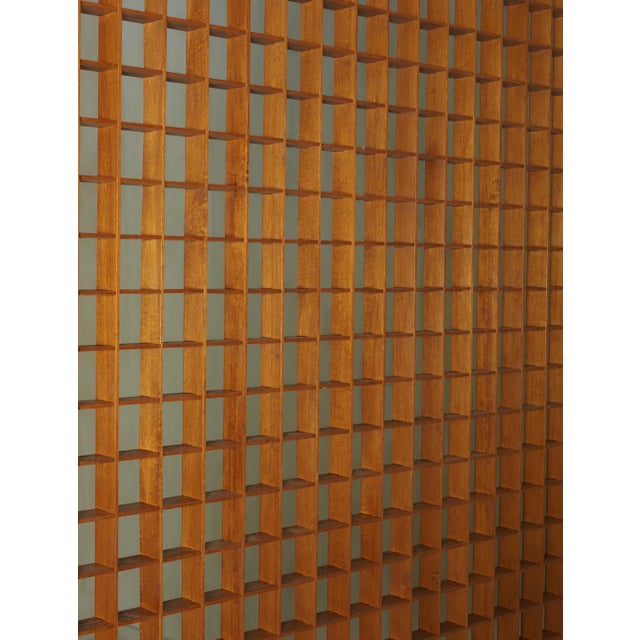Wooden Room Divider with Lattice Design, 1960 For Sale - Image 16 of 18