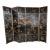Early 20th Century Chinese Export Coromandel Six-Panel Folding Screen With Gilded and Hand Painted Chinese Daily Life For Sale