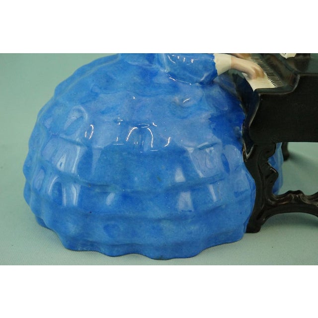 20th Century Ceramic Sculpture of Lady on a Piano by Bertold Loffler for Wiener Keramik in Powolny, Austria For Sale - Image 16 of 18