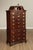 High Quality American Made Cherry Tall Chest with Dovetailed Drawers and Rosette Carved Bonnet
