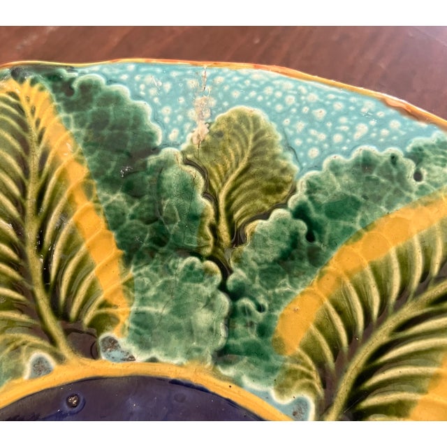 Turquoise Wedgwood Majolica Bowl by Wedgwood, C. 1880's For Sale - Image 8 of 10