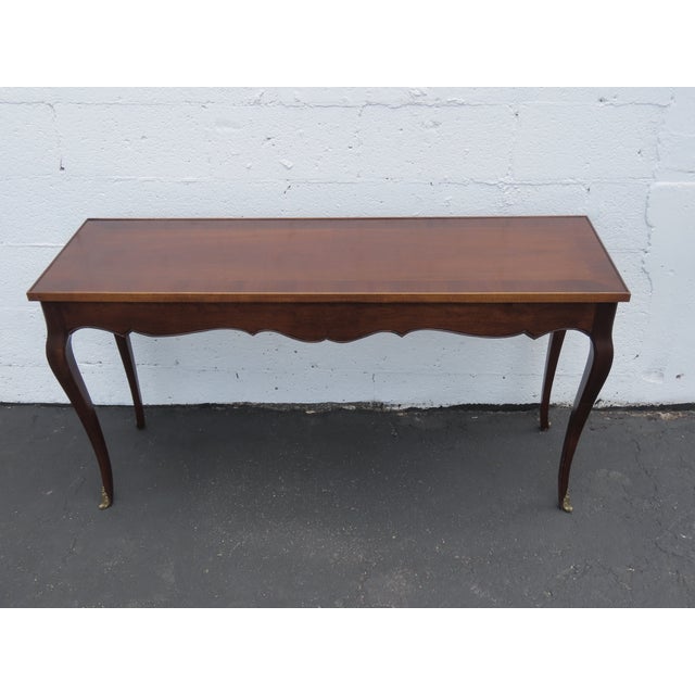 French Long Narrow Console Entry Library Table 6579 For Sale - Image 4 of 16