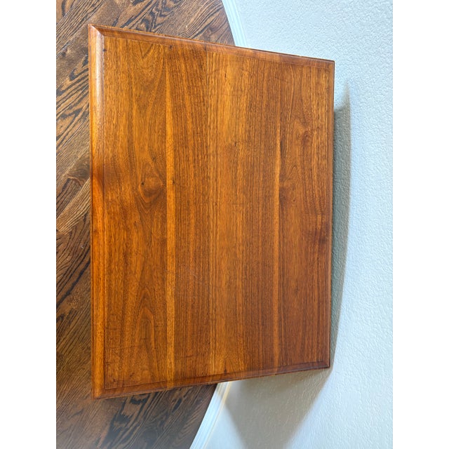 1980s Vintage Traditional Solid Wood 2-Drawer Mobile File Cabinet on Darnell Industrial Casters For Sale - Image 5 of 12
