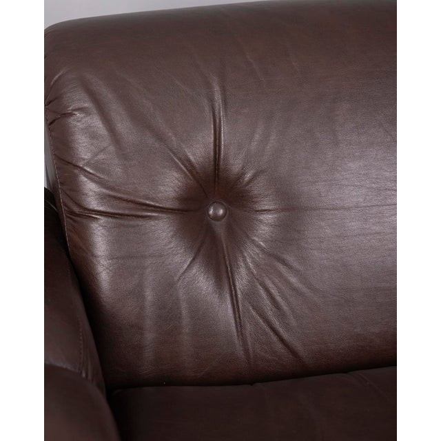 Vintage Armchairs in Brown Leather from Ceriotti, 1970s, Set of 2 For Sale - Image 4 of 12