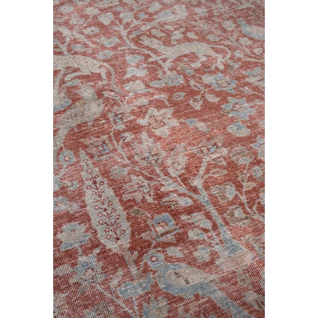1920s Persian Tabriz rug with a pictorial animal scenery pattern rug no. j2910 size 8'9'' x 12' 9" Pictorial rugs are some...