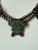 1970s Native American Silver Kachina Necklace With Turquoise & Coral Chip Inlay For Sale - Image 4 of 9
