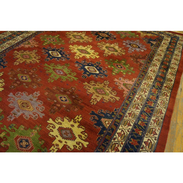 Incredible Antique Persian Malayer Rug With Allover-Geometric Pattern and Red-Raspebery Background Color For Sale In New York - Image 6 of 6