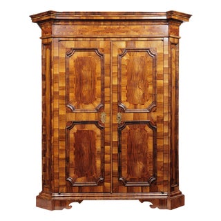 Baroque Hall Cabinet in Walnut, 1750 For Sale