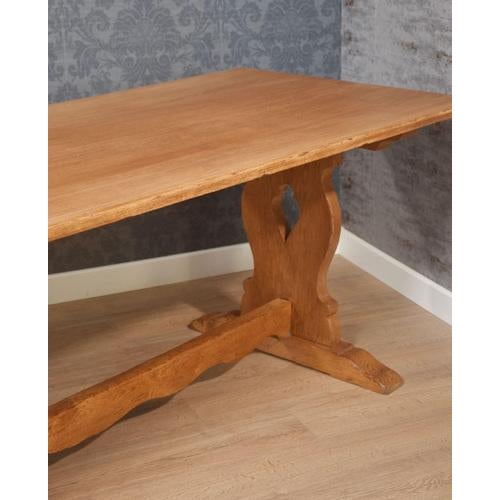 Large Oak Plank Top Refectory Table, 1890s For Sale - Image 3 of 9