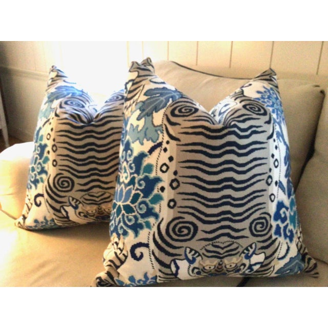 Plush Down-Filled Tibet Tiger Pillows- a Pair For Sale In Atlanta - Image 6 of 6