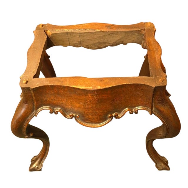 19th Century Portuguese Baroque Hand-Painted and Carved Side Table - 24" For Sale - Image 10 of 12