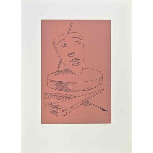 Modern Man Ray, The Six Visible Masks, 1970s, Lithograph For Sale - Image 3 of 3