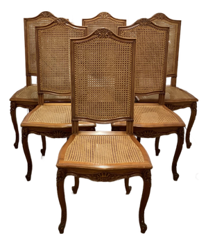 Classic French Double-Caned Dining Chairs/6