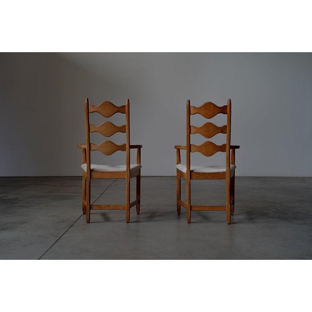 Highback Dining Chairs by Henning Kjaernulf, Denmark, 1960s, Set of 2 For Sale - Image 5 of 8