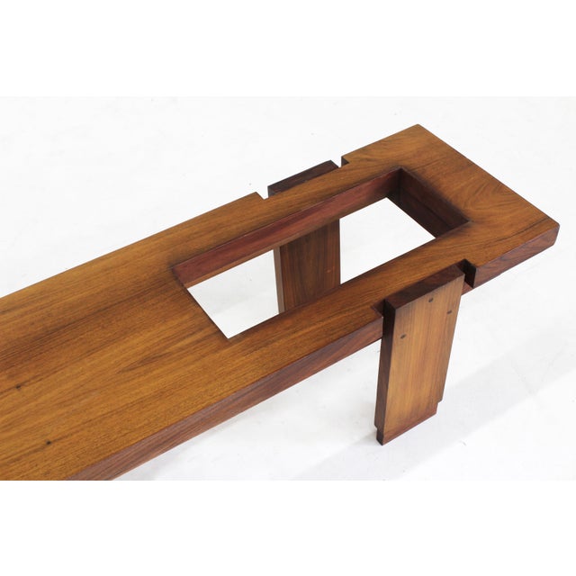 Wood Vintage Italian Bench, 1960s For Sale - Image 7 of 8