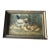 Small Vintage Art Raised Print Picture Hen and Chickens, Framed For Sale