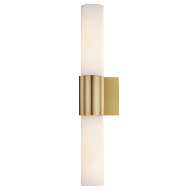 Transitional Barkley 2 Light Wall Sconce - Aged Brass For Sale - Image 3 of 3