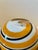 Late 20th Century Vintage Block Crystal Hand-Blown Striped Art Glass Derby Hat Bowl For Sale - Image 5 of 7
