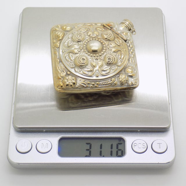 Vintage Italian Handmade Genuine Silver Pill Snuff Trinket Box, 1950s For Sale - Image 10 of 13