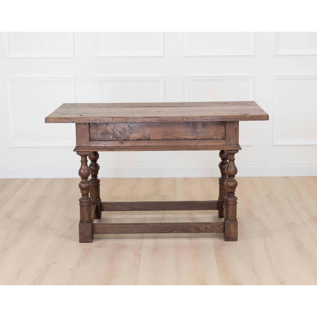 Wood 18th Century Italian Elm Console Table For Sale - Image 7 of 8