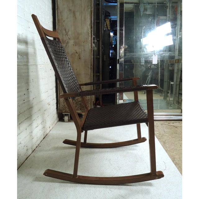 Early 21st Century Mid Century Modern Style Rocker For Sale - Image 5 of 10