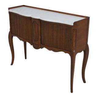 John Widdicomb Marble Top French Style Console Table For Sale