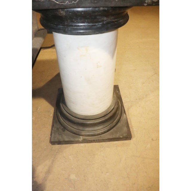 Pair Marble Italian Ionic Style Palatial Pedestals For Sale - Image 9 of 11