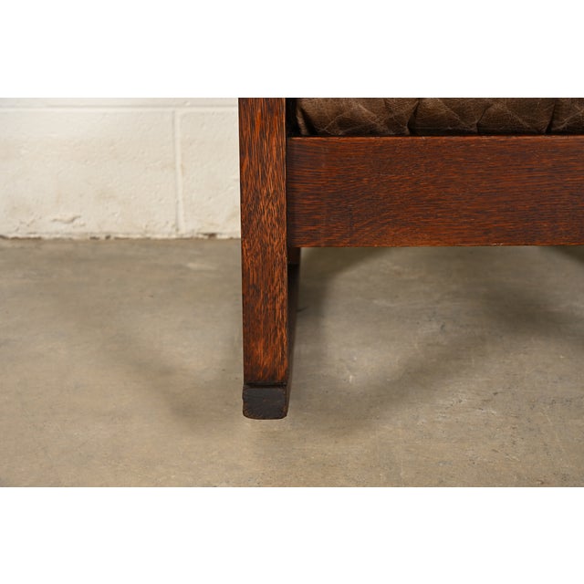 Gustav Stickley Antique Mission Oak Arts & Crafts Rocking Chair, Circa 1910 For Sale - Image 10 of 14