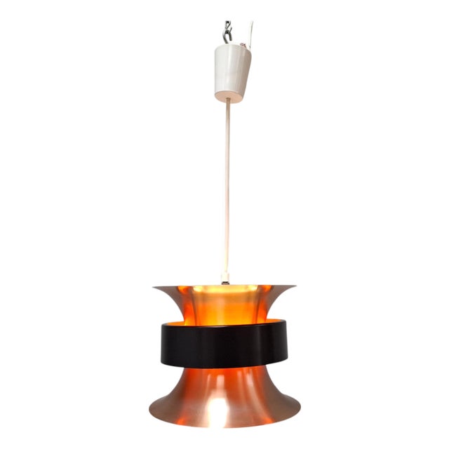 Vintage Danish Brass Pendant Light by Ben Nordsted for Lyskaer, 1970s For Sale